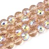 Electroplate Transparent Glass Beads Strands LS-EGLA-N024-01A-C05-1