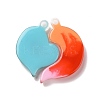 Gradient Color Translucent Resin Pendants RESI-G048-01A-2