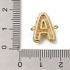 Brass Micro Pave Cubic Zirconia Letter Links X-KK-I717-04A-3