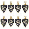 8Pcs Brass Enamel Pendants ZIRC-SC0001-24-1