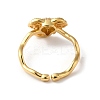 Elephant Brass Micro Pave Cubic Zirconia Cuff Rings RJEW-P088-02G-3