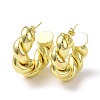Rack Plating Brass Twist Rope Stud Earrings for Women EJEW-M215-01G-1