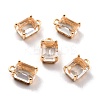 Rack Plating Brass Glass Charms KK-D070-04G-1