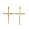 Brass Micro Pave Cubic Zirconia Pendants KK-D426-24B-G-1