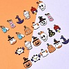 26Pcs 13 Styles Halloween Theme Spray Painted Alloy Enamel Pendants ENAM-FS0002-09-7