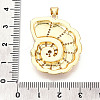 Brass Micro Pave Cubic Zirconia Pendants KK-N268-01G-3