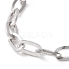 Non-Tarnish 304 Stainless Steel Cable Chain Bracelet for Men Women BJEW-E031-05A-P-2