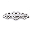 Tarnish Resistant 304 Stainless Steel Link Connectors STAS-T059-02P-1