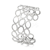 Oval 304 Stainless Steel Cuff Bangles for Women BJEW-B104-16P-1