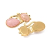 304 Stainless Steel Resin Pendants STAS-V015-59G-01-2