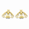 PVD Vacuum Plating 201 Stainless Steel Filigree Pendants LS-STAS-S118-009G-NF-2