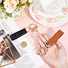 2 Bags 2 Colors PU Leather Keychains KEYC-CL0001-27B-3