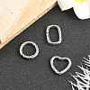 3Pcs 3 Styles 316 Stainless Steel Spring Gate Rings STAS-CJ0003-67-5
