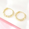 Bamboo Brass Micro Pave Clear Cubic Zirconia Hoop Earrings EJEW-D348-03G-5