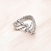 304 Stainless Steel Cuff Rings for Women RJEW-B136-02P-1