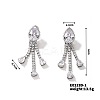 Exquisite Rhinestone Tassel Teardrop Stud Earrings for Women Fashion Statement Jewelry AY0237-1