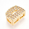 Brass Micro Pave Cubic Zirconia Charms KK-N254-217G-D-2