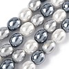Electroplated Shell Pearl Beads Strands BSHE-Z010-01A-2