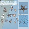 90Pcs 15 Styles Tibetan Style Alloy  Pendants TIBE-PH0002-16-4