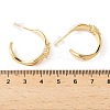 Brass Micro Pave Clear Cubic Zirconia Stud Earrings EJEW-Z104-01G-3