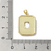 Brass Micro Pave Clear Cubic Zirconia Pendants KK-I708-02D-G-3