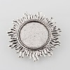 Vintage Alloy Sun Brooch Cabochon Bezel Settings PALLOY-O038-43AS-2