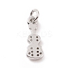 Brass Micro Pave Cubic Zirconia Charms KK-C012-13P-2