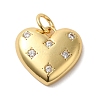 Rack Plating Brass Micro Pave Clear Cubic Zirconia Charms KK-G488-12G-1