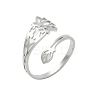 304 Stainless Steel Cuff Rings for Women RJEW-F195-01P-4