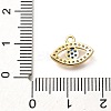 Brass Micro Pave Cubic Zirconia Charms KK-G519-09G-02-3