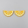 Lemon Crystal Rhinestone Embroidery Sew on Cloth Patches PATC-WH0008-182B-1
