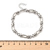 Non-Tarnish 304 Stainless Steel Oval & Infinity Link Chain Bracelets for Women BJEW-K226-14C-P-5