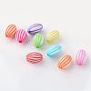Craft Style Acrylic Corrugated Beads SACR-S838-M-1