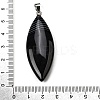 Natural Black Banded Agate(Dyed & Heated) Big Pendants G-F820-06P-3