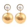 Ion Plating(IP) 304 Stainless Steel Stud Earrings EJEW-Z064-03G-1