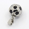 Trendy Necklace Findings 304 Stainless Steel FootBall/Soccer Ball Pendants LS-STAS-L012-B01P-2