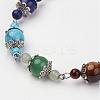 Natural & Synthetic Gemstone Beaded Bracelets BJEW-P065-11-2