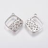 Brass Micro Pave Cubic Zirconia Charms LS-KK-A144-039P-2