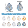 160Pcs 10 Style Transparent Glass Beads Strands GLAA-GA0001-33-2