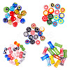 75Pcs 5 Styles Handmade Millefiori Lampwork Beads LAMP-PJ0001-03-2