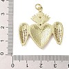 Brass Micro Pave Clear Cubic Zirconia Pendants KK-H466-05G-01-3
