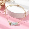 Natural Amazonite Chips Braided Bead Bracelets BJEW-JB09851-05-2