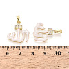 Brass Micro Pave Cubic Zirconia Enamel Pendants KK-L231-06G-02-3