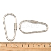 Non-Tarnish 304 Stainless Steel Screw Carabiner Lock Charms STAS-C092-09A-P-3