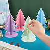   4 Sets 4 Colors Christmas Tree Acrylic Earring Display Stands EDIS-PH0001-69-3