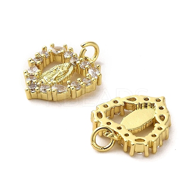 Rack Plating Real 18K Gold Plated Brass Pendants KK-B077-08G-1