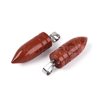 Natural Red Jasper Pendants G-N349-16P-05-1