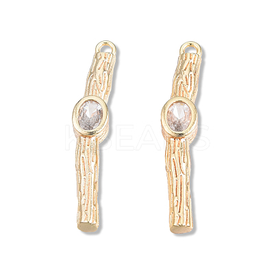 Brass Pave Cubic Zirconia Pendants KK-N232-482B-1