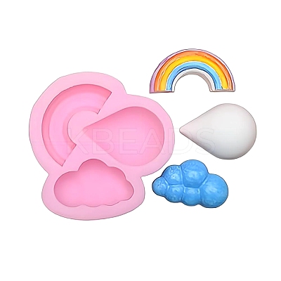Food Grade Rainbow & Cloud & teardrop DIY-F045-04-1