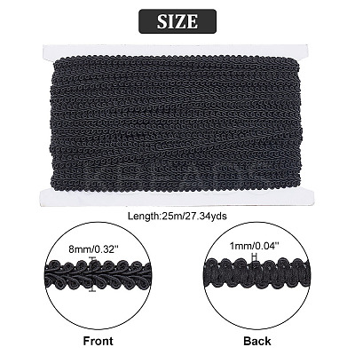 Polyester Braided Lace Trim OCOR-WH0060-45B-1